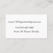 Carte De Visite Cabinet d'avocats (Dos)