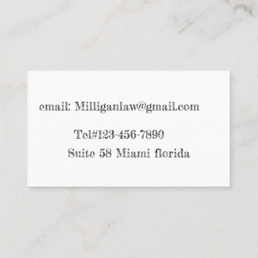 Carte De Visite Cabinet d'avocats (Dos)