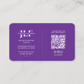 Carte De Visite Cabinet d'avocats Notaire Royal Purple Moderne (Dos)