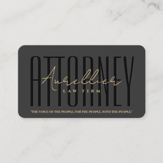 Carte De Visite Cabinet d'avocats professionnels moderne Noir (Devant)