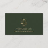Carte De Visite Cabinet d'avocats simple et élégant (Devant)