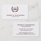 Carte De Visite Cabinet d'avocats simple et professionnel (Devant / Derrière)