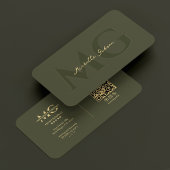 Carte De Visite Cabinet de droit notaire moderne Procureur Monogra