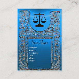 Carte De Visite CABINET JURIDIQUE, AVOCAT Monogramme bleu