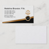 Carte De Visite Cabinet juridique chic de mandataire (Devant / Derrière)