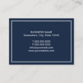 Carte De Visite Cabinet juridique chic de mandataire de bleu (Dos)