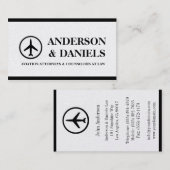 Carte De Visite Cabinet juridique d'aviation de ligne aérienne (Devant / Derrière)