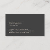 Carte De Visite Cabinet juridique de logo d'échelle d'or de (Dos)