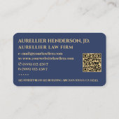 Carte De Visite Cabinet juridique procureur professionnel bleu fon (Dos)