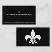 Carte De Visite cabinet juridique simple de fleur de lys (Devant / Derrière)