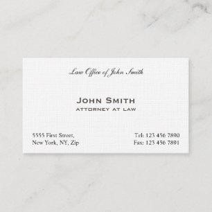 Carte De Visite Cabinet juridique simple élégant professionnel de