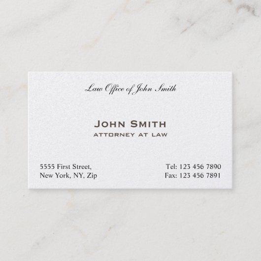 Carte De Visite Cabinet juridique simple professionnel élégant de (Devant)