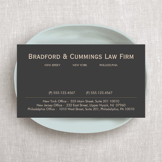 Carte De Visite Cabinet juridique Vintage Brown