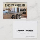 Carte De Visite Cabinets faits sur commande - charpentier, (Devant / Derrière)