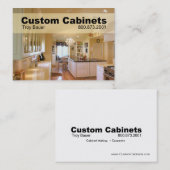 Carte De Visite Cabinets faits sur commande - charpentier, (Devant / Derrière)