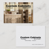 Carte De Visite Cabinets faits sur commande - charpentier, (Devant / Derrière)