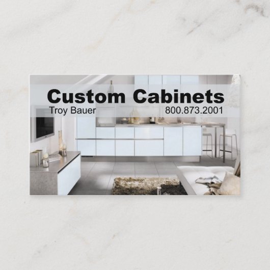 Carte De Visite Cabinets faits sur commande - charpentier, (Devant)