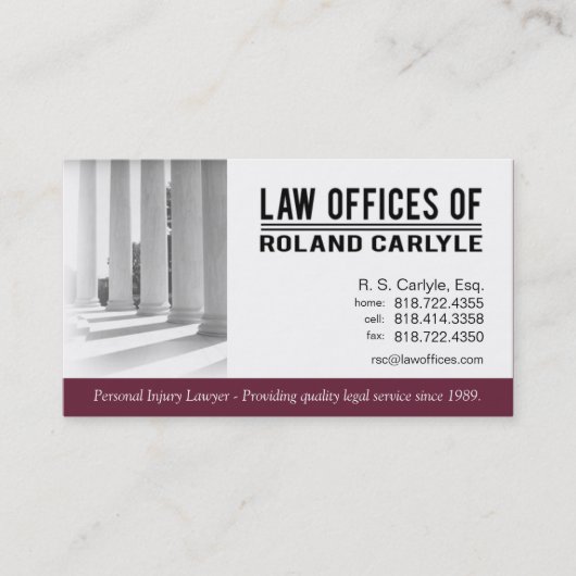 Carte De Visite Cabinets juridiques Legal2 de mandataire (Devant)