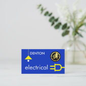 Carte De Visite Câblage de la fiche électrique jaune de lampe (Debout devant)