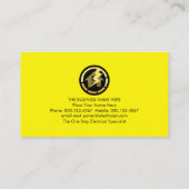 Carte De Visite Câblage de la fiche électrique jaune de lampe (Dos)