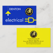 Carte De Visite Câblage de la fiche électrique jaune de lampe (Devant / Derrière)