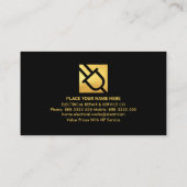 Carte De Visite Câblage de maison Creative Gold (Dos)