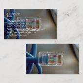 Carte De Visite Câble CAT5 Ethernet bleu (Devant / Derrière)