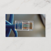 Carte De Visite Câble CAT5 Ethernet bleu (Dos)