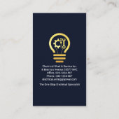 Carte De Visite Câble de câblage à bulbe jaune (Dos)