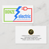 Carte De Visite Câble de circuit électrique simple et élégant (Devant / Derrière)
