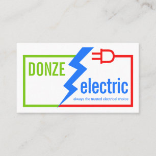 Carte De Visite Câble de circuit électrique simple et élégant