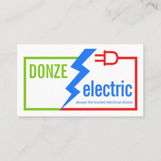 Carte De Visite Câble de circuit électrique simple et élégant (Devant)