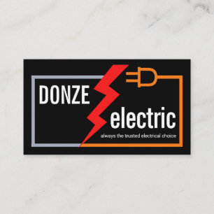 Carte De Visite Câble de circuit électrique simple et élégant
