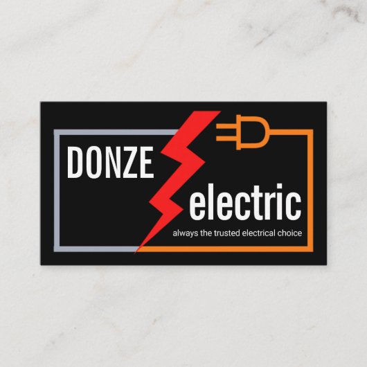 Carte De Visite Câble de circuit électrique simple et élégant (Devant)