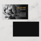 Carte De Visite Câble personnel d'entraîneur et de muscle de forme (Devant / Derrière)