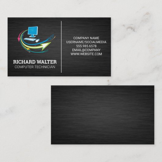 Carte De Visite Câbles d'ordinateur | Électronique (Devant / Derrière)