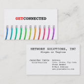 Carte De Visite Câbles réseau colorés (Devant / Derrière)