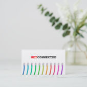 Carte De Visite Câbles réseau colorés (Debout devant)