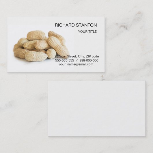 Carte De Visite cacahuètes (Devant / Derrière)