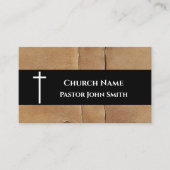 Carte De Visite Cache Rustique Désertique Cuir Brun Église (Devant)