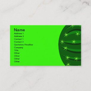 Carte De Visite Cactus3 Vector GREEN SPARKLE CACTUS CACTI CARTOUCH