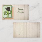 Carte De Visite Cactus à chapeau (Devant / Derrière)
