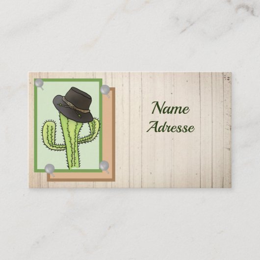 Carte De Visite Cactus à chapeau (Devant)