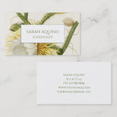 Carte De Visite Cactus à fleurs de jardinier (Devant / Derrière)