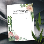 CARTE DE VISITE CACTUS BLANC PROTÉA FOLIAGE STUD EARRING AFFICHAGE