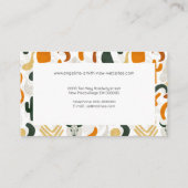 Carte De Visite Cactus boho du désert de cowboy occidental (Dos)