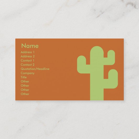 Carte De Visite Cactus - Business (Devant)