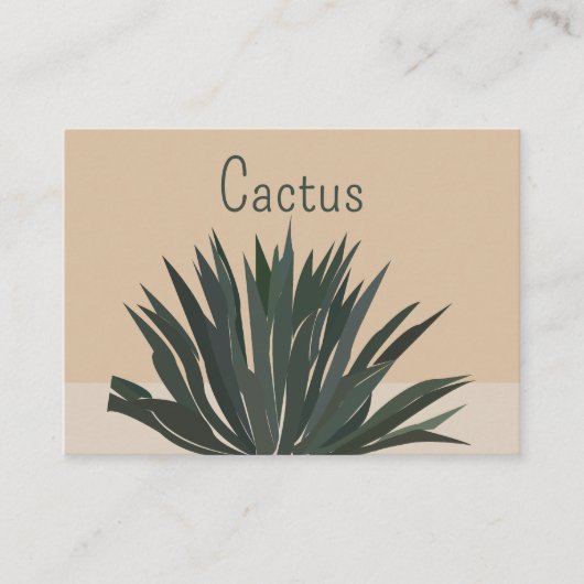 Carte De Visite Cactus Cacti Succulente (Devant)