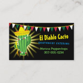 Carte De Visite Cactus chef mexicain du sud-ouest (Devant)