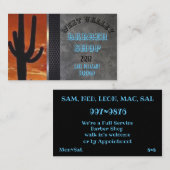 Carte De Visite Cactus de Saguaro avec le modèle orange de ciel (Devant / Derrière)